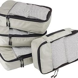OxbOw Packing Cube Travel Organizer For Men And Women Luggage Laundry Clothes Storage Pouch Bags (Small- 4 Piece, Nylon), Grey-image-20