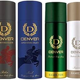 Denver Male Hamilton, Imperial & Goal & Rider Woody Spray Deo (165 Ml) Pack Of 4, 4 Count-12