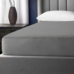 DREAMVIO Waterproof Cotton Terry Mattress Protector Breathable Hypoallergenic Noiseless and Ultra Soft Fitted Bed Mattress Cover for Baby/Adult (72''×48'' Inch, Grey)-24