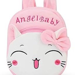 blue tree Cute Kids Backpack Toddler Bag Plush Animal Cartoon Mini Travel Bag for Baby Girl Boy 1-5 Years (small, Angel Baby Careem, Pink)-image-90
