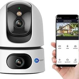 Maizic Smarthome Supercam X2 Wi-Fi Indoor Camera Dual-Lens (4MP+4MP) HD View Pan & Tilt CCTV Camera|Two-Way Audio|Audible Alarm|Color Night Vision|AI-Powered Human/Motion Detection-0