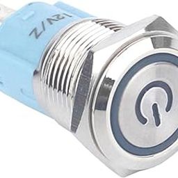 SAZ DEKOR 16mm 12V Metal Self-reset/Latching LED Push Button Switch Self-reset 1NO1NC-27