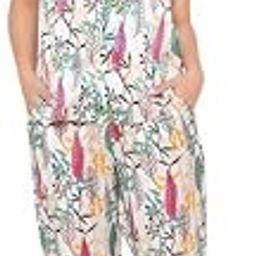 Women's Satin Printed Shirt & Pyjama Set- White-image-3