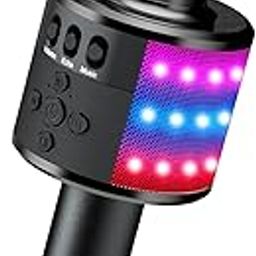 BlueFire Wireless Karaoke Mic with Speaker | Handheld Bluetooth Mike for Singing with Echo Effect, 5 Magic Voice Modes, Music Sync LED & 1800mAh Rechargeable Battery - for Adults & Kids (D168)-14