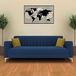 Casaliving Fenton 3 Seater Sofa Set for Living Room (Blue Colour Fabric) Premium Fabric Sofa Set-image-21