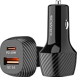 Kratos 51W Car Charger with Dual Output, 51 Watts Total (31W USB + 20W Type C PD), car charger fast charging Compatible for iPhone and all Android Smartphones and Tabletes ( PD 3.0 and QC 3.0 )-4