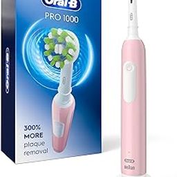 Oral-B Pro 1000 CrossAction Electric Toothbrush, Pink, Powered by Braun-image-13