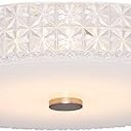 Maxine Modern Ceiling Light, 18 W, LED Semi-Recessed Ceiling Light, Transparent with Round Glass Diffuser, Warm White, 3000 K, White Finish-14