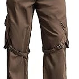 Leather Drill Belted Oversized Cargo Pants | Baggy Fit | Leather Drill Polyester | 4 Pockets | Pants for Men | Trouser for Men | Cargo Trouser-image-62