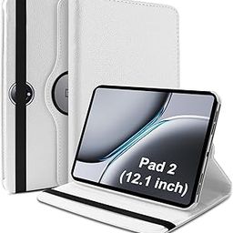 TGK 360 Rotatable Smart Flip Case Cover for OnePlus Pad 2 12.1 inch Tablet (White)-picture-22