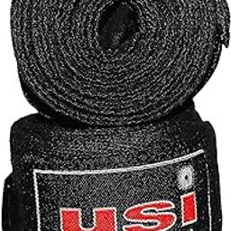 USI Universal Boxing Hand Wrap, 626C Black Stretchable Hand Wraps (1 Pair, 2.5m Length) for Men & Women with Nylon Elastane Construction, Stretchable for Firm Wrapping, Hook & Loop for Closure-picture-20