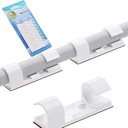 Olivera 20 Pieces Set Self Adhesive White Cable Clips, Wire Manage Holder Sticky Mount-Round Plastic Cable Cord Management Clips for TV, Home, Office, Wall, Cubicle, Desk, car (Pack of 1)-image-19