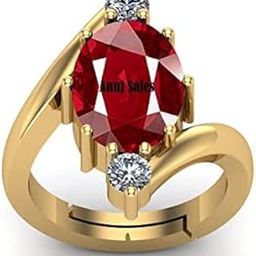 Ayush GEMS3.25 Ratti 2.50 Carat A+ Quality Natural Burma Ruby Manik Unheated Untreatet Gemstone Gold Ring for Women's and Men's(GGTL Lab Certified)-image-34