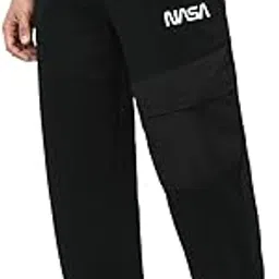 bewakoof X Nasa Men's Cotton Oversized Fit Joggers | Track pants for man | Lower for man | Trouser for men | Baggy trackpants for men | Multipurpose | Mens Lower Activewear | Utility Pockets | Lightweight & Flexible Elastic Waist | Casual Joggers | Loose Fit-picture-47