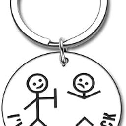Metal Funny Gifts Best Friend Keychain For Friends Bff Besties Companion I Got Your Back Stick Figures Daughter Son Families Women Men Valentine Graduation Stocking Stuffers, Silver-picture-14