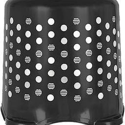 Homestic Comfy Stool Dot Printed Anti-Slip Plastic Stool for Bathroom, Kitchen, Bedroom, Toy Room and Living Room (Black)-46KM0152-image-20