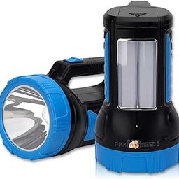 Pick Ur Needs Long Range Search Torch Light 50 Watt Rechargeable with 2 Side Emergency Tube Light (Color-As per Availability)-40