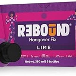 REBOUND Lime Flavor Pack Of 6 - Clinically Proven Anti- Hangover Drink | 100% Safe & Vegan | Hangover Free Wake Up Next Day | Pocket Friendly | No Side Effects, Liquid-picture-20
