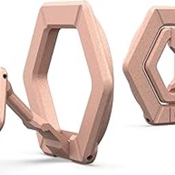 Urban Armor Gear UAG Magnetic Phone Ring Stand Compatible with Mag-Safe Magnet, Removable Metal Finger Ring Grip & 360 Rotation Adjustable Kickstand for iPhone 16/15/14/13, Galaxy S24/S23 - Nude-27