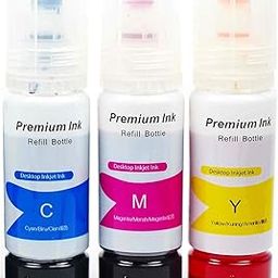 Ink Refill for Epson 001 003 Compatible For Epson Ink Tank Printer L3110,L3150,L3152,L3156,L3210,L3211,L3215,L3216,L3250,L3252,L4260,L5190,L1110,L4150,L6170,L4160,L6190 (003 CYM (CYAN YELLOW MAGENTA))-68