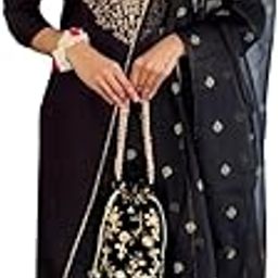 Women's Viscose Embroidered Straight Kurta with Pant and Dupatta Sets (Available in Plus Size) (NX-674)-7