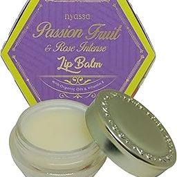 Nyassa Passion Fruit and Rose Intense lip balm with Shea Butter & Organic Sweet Almond Oil | Natural Ingredients |Nourished Lips | 6gm-55