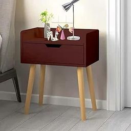 A I CraftModern One Drawer Bedside Table for Bedroom, Nightstand for Living Room, Home, Office Furniture, Kids Room Table End TableBrown-image-76