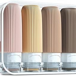 VIPREKHO 4pcs Travel Bottles for Toiletries, Refillable Soft PE Travel Containers with Lid, Lotion Jars Shampoo Dispenser Travel Bottle for Cream, Toiletries, Gel, Hand Sanitizer | Multicolor-image-31