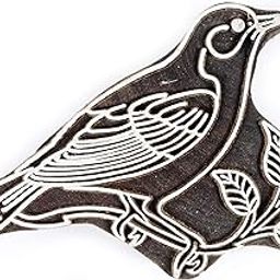 Ravaiyaa - Attitude is everything Bird Shape Wood Print Henna Blocks Indian Wooden Printing Fabric Textile Stamps (Brown)-picture-15