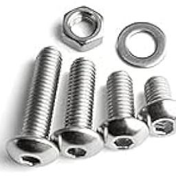 SYLIX M6 x 25mm Allen Button Head Screws, Stainless Steel, Bright Finish | Set of Bolt with Nut & Washer for Home, Industrial, Plumbing (10 pcs)-5