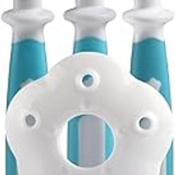 LuvLap Baby 3 Stage Training Toothbrush Set with Anti-Choking Shield, Baby Oral Hygiene Kit, BPA Free, Ideal for Teething Infants & Toddlers, Includes Stage 1, 2 & 3 Brushes (Blue)-21