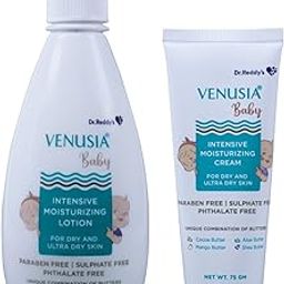 Dr. Reddy's Baby Intensive Moisturizing Lotion and Cream | 24-Hour Hydration | Gentle & Safe | Goodness of Shea, Aloe, Cocoa and Mango Butter | Soothes Baby Skin | 300g, 75 g-image-51
