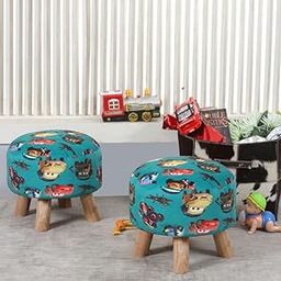 ShadowKart Ottoman Kids pouffe Stool for Small Baby Study Stool for Kids Playing Products bathstool for Little Baby Dining Chair stools for Feeding Kids Cartoon Bedroom Chair, 14x14x11 Inch, Combo-image-61