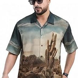 Men's Half Sleeve Shirt, Stylish Printed & Solid Slim Fit Casual Formal Shirt for Men, Regular Fit Trendy Party & Office Wear-image-29