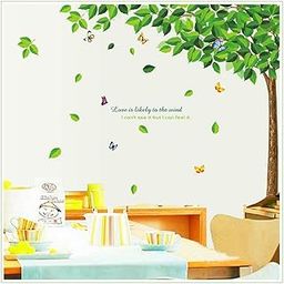 JAAMSO ROYALS Green Tree Wall Decals Peel and Stick Kids Nursery Bedroom Living Room Dcor Wall Stickers (60 CM X 90 CM), Vinyl-image-72