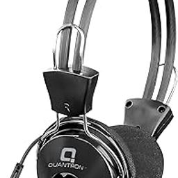 QUANTRON QHP-350 Wired Headphones with Mic | Single Pin 3.5mm Jack | Over-Ear Comfort Fit | HD Stereo Sound | Adjustable Headband | 1.4m Cable | Compatible with Laptop, PC, Mobile-image-74