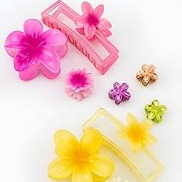 TrendzOn 9pcs Flower Claw Clip & Flower Clutchers - Hair Accessories For Woman | Strong Hold & Non-Slip Grip Hair Clips For Woman of all Hair Types | Perfect For Daily Use,Travel,Gifting -Multicolor-image-90