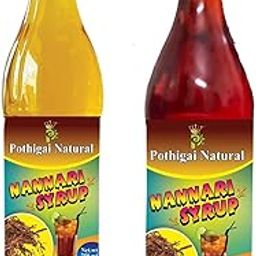 Pothigai Natural Combo Nannari Syurp/Nannari Sharbat Syrup Organic/Pure and Natural coolant / 100% Natural - 1500ml-image-27