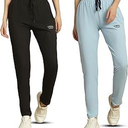 Solid Regular Fit Polyster Lycra Trackpant for Women-Pack of 2-MACK636032-image-119
