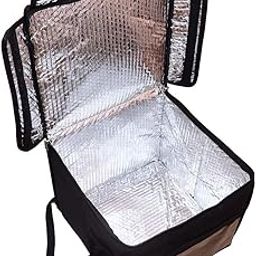 Silver Thermal Insulated hot Food/Pizza/Cake delivery Backpack Bag 42 LTR (Black) for Multiple Purpose-picture-19