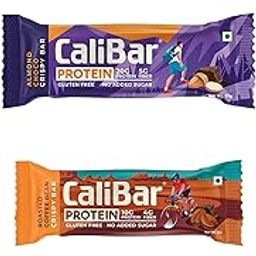 20g & 10g Protein Bar - Almond Choco & Roasted Coffee Bean (Pack of 4 Bars) No added Sugar, Gluten-Free, High Fiber, No Preservatives & Delicious Taste (65g x 2 Bars) + (40g x 2 Bars)-image-54
