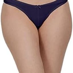 Navy Blue Solid Thong Briefs-image-36