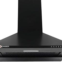 AMBBER Marvel Black Wall Mounted Kitchen Chimney 60 CM 1250 m³/hr. Powerful Suction,3 Speed Push Button Control, Filter less Technology-image-78