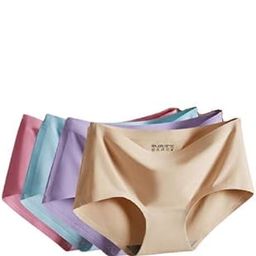 Women’s Seamless Panty No Visible Panty Lines Bikini Brief | Bamboo Cotton Anti-Bacterial Odour Free Combo Pack of 4 (L) Multicolour-image-51