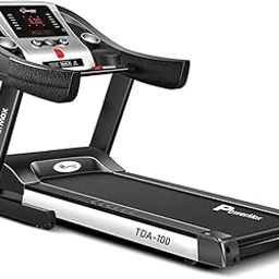 PowerMax Fitness TDA-100 (4HP Peak) Auto Incline Motorised Treadmill/Running Machine for Home Use 【Max User Wt. 110KG | 15 Level Incline | Top Speed:14.8 Km/Hr | Spring Resistance】(FREE INSTALLATION)-0