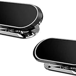 P-PLUS INTERNATIONAL Magnetic Car Phone Mount Universal 360 Degree Rotation Adjustable Noise-Free Car Phone Holder for Dashboard Compatible with All Smartphones, Black Pack of 2-22