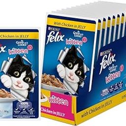 Purina Felix with Chicken in Jelly | Wet Food for Kittens | Complete and Balanced Kitten Food, Pack of 12 Pouches (12 x 85 g)-13