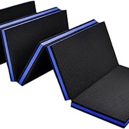 MYADDICTION Foldable Thick EVA Mechanics Floor Mat Exercise Mat for DIY Jobs Comfortable Blue Black-image-22