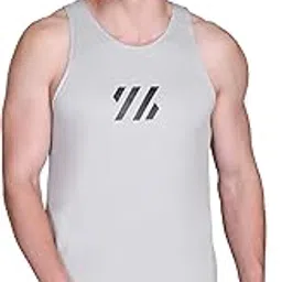 antiloop Men's | Sleeveless T Shirt for Men | Gym Vest|S-VST-LINE02-GREY-XXL|-picture-5