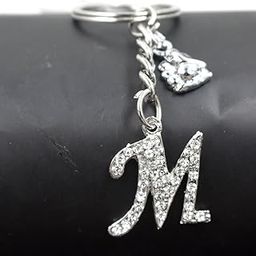 ALPHABET M LETTER METAL MAHA GANPATI CHARM PROTECTIVE KEYCHAIN FOR CAR, BIKE-picture-52